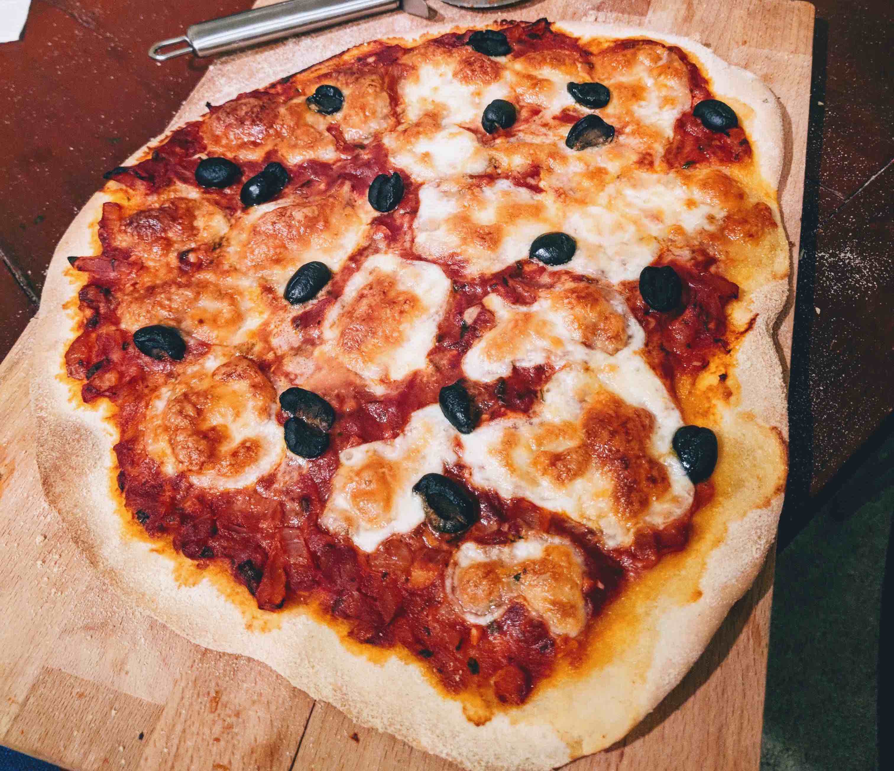 Margarita with black olives.